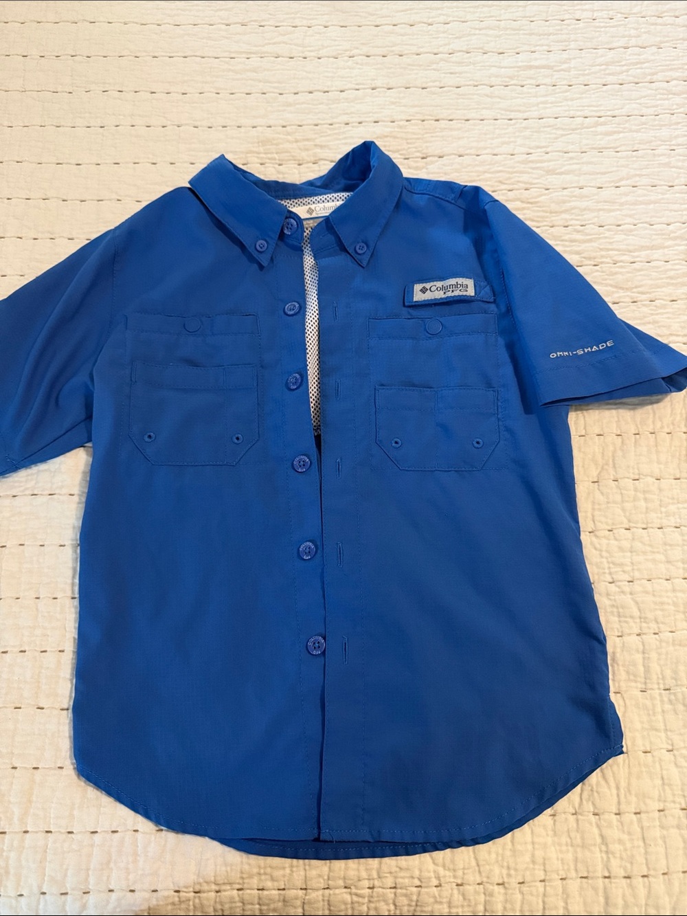 Boys Columbia PFG short sleeve button down